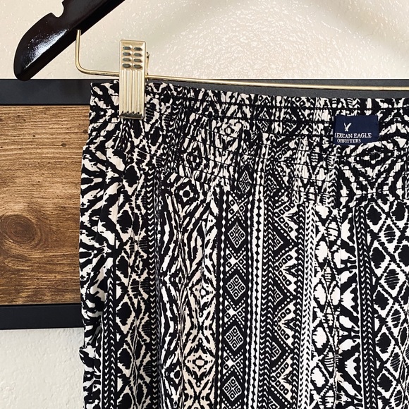 Silky Black & Cream Joggers - Picture 2 of 2